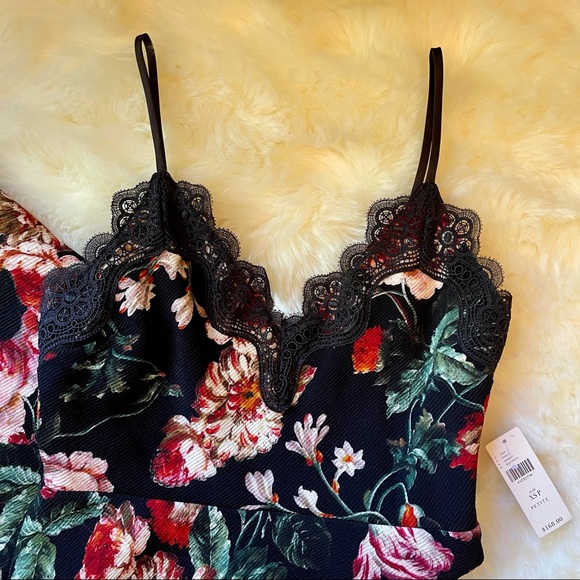 ๐ NWT Anthro Floral Foxidox w/Black Lace & Adjustable Straps - XS P - Picture 7 of 11